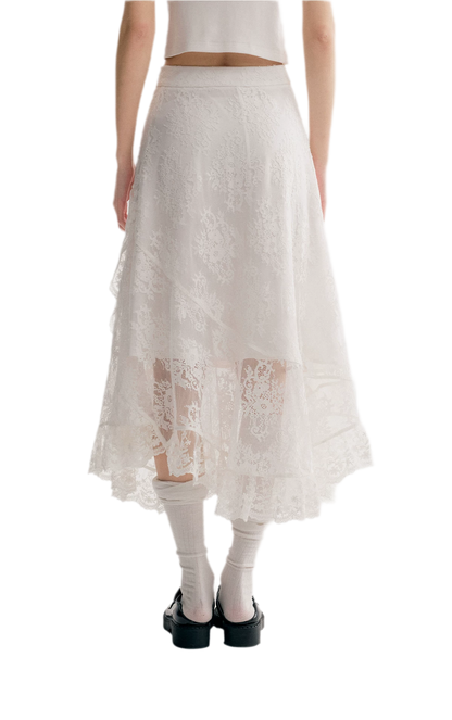 Layered Lace A-Line Skirt