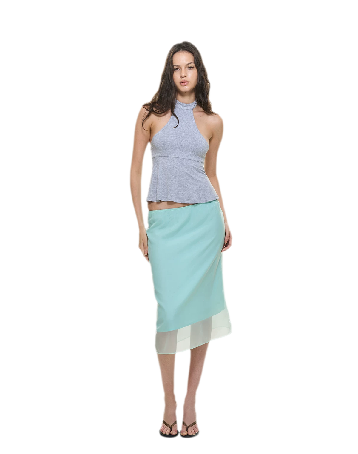 Modal Peplum Halter Top