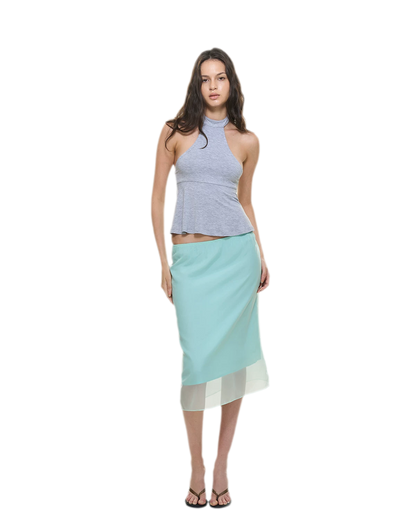 Modal Peplum Halter Top
