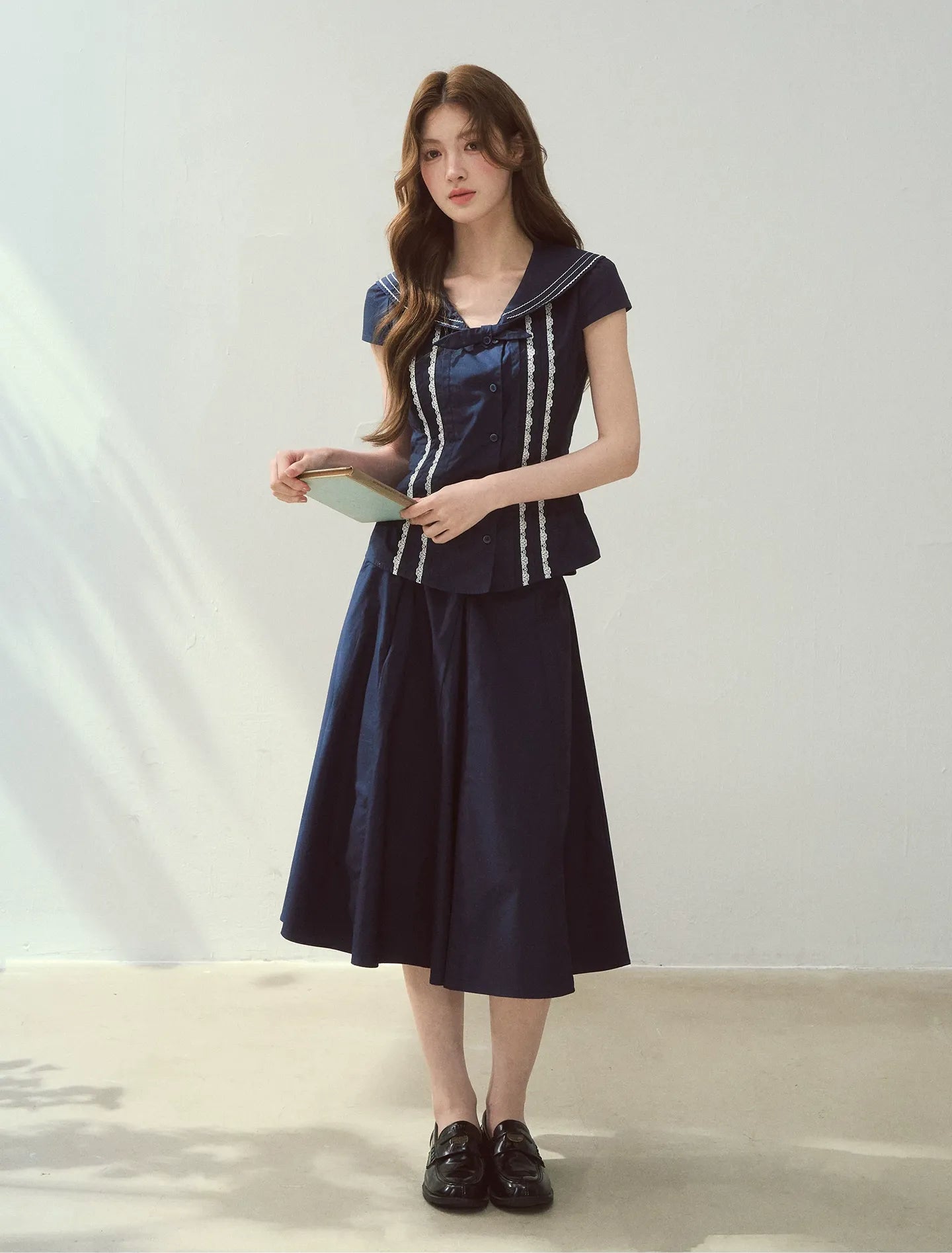 Sailor Collar Skirt Set