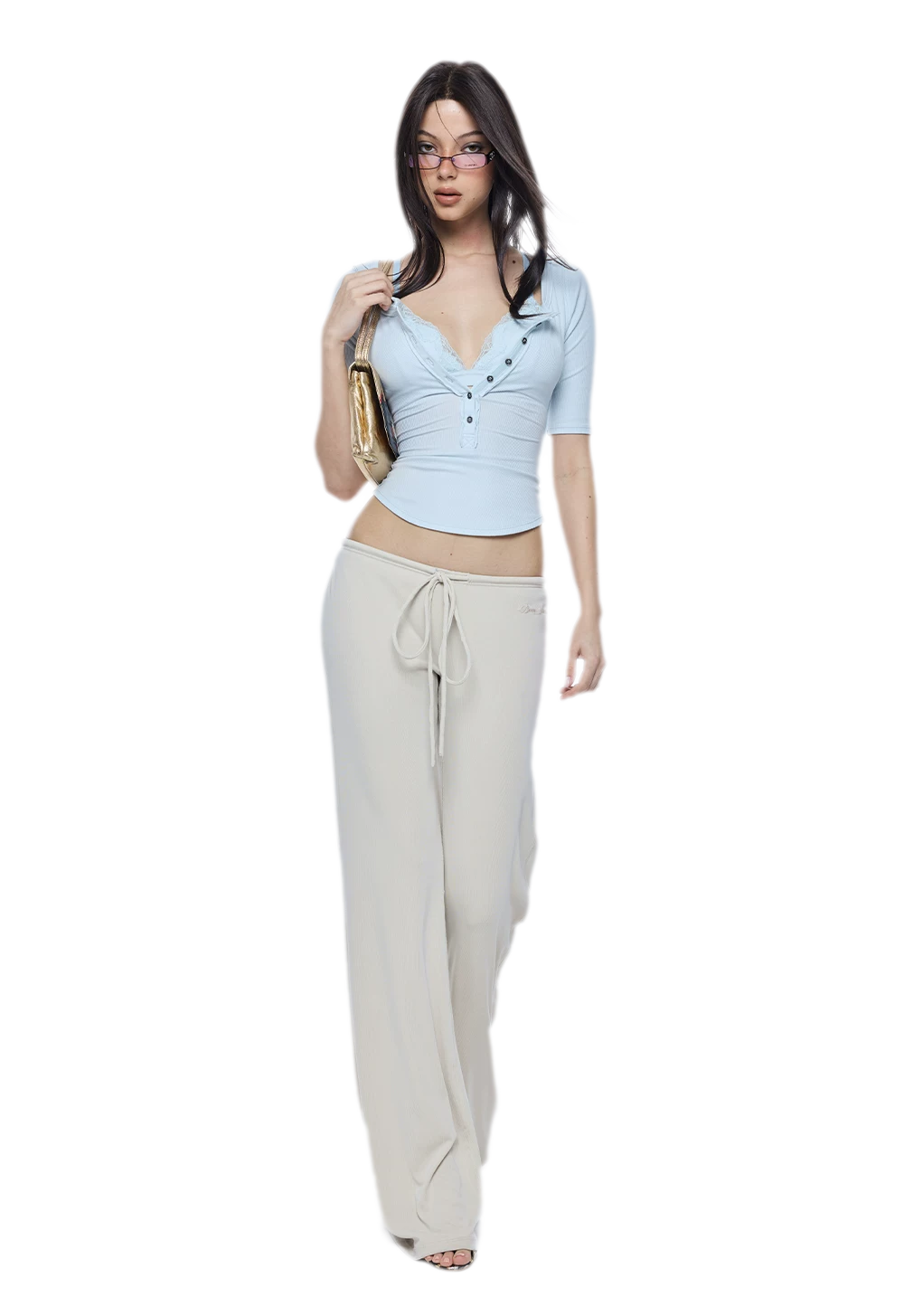 Low-Rise Flare Pants