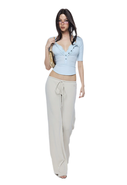 Low-Rise Flare Pants