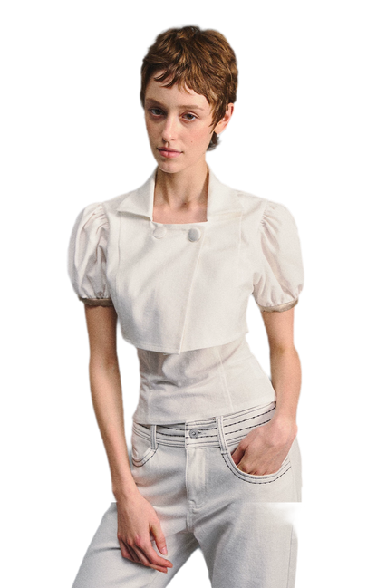 Collared Two-Piece Top