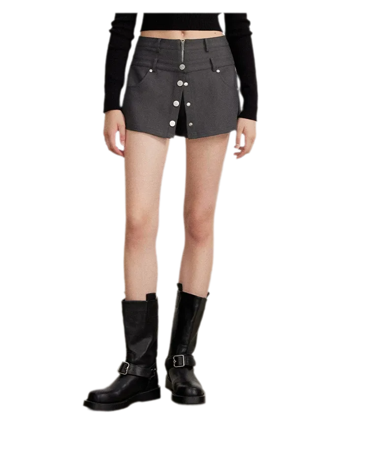 Double-Waist Convertible A-Line Skort