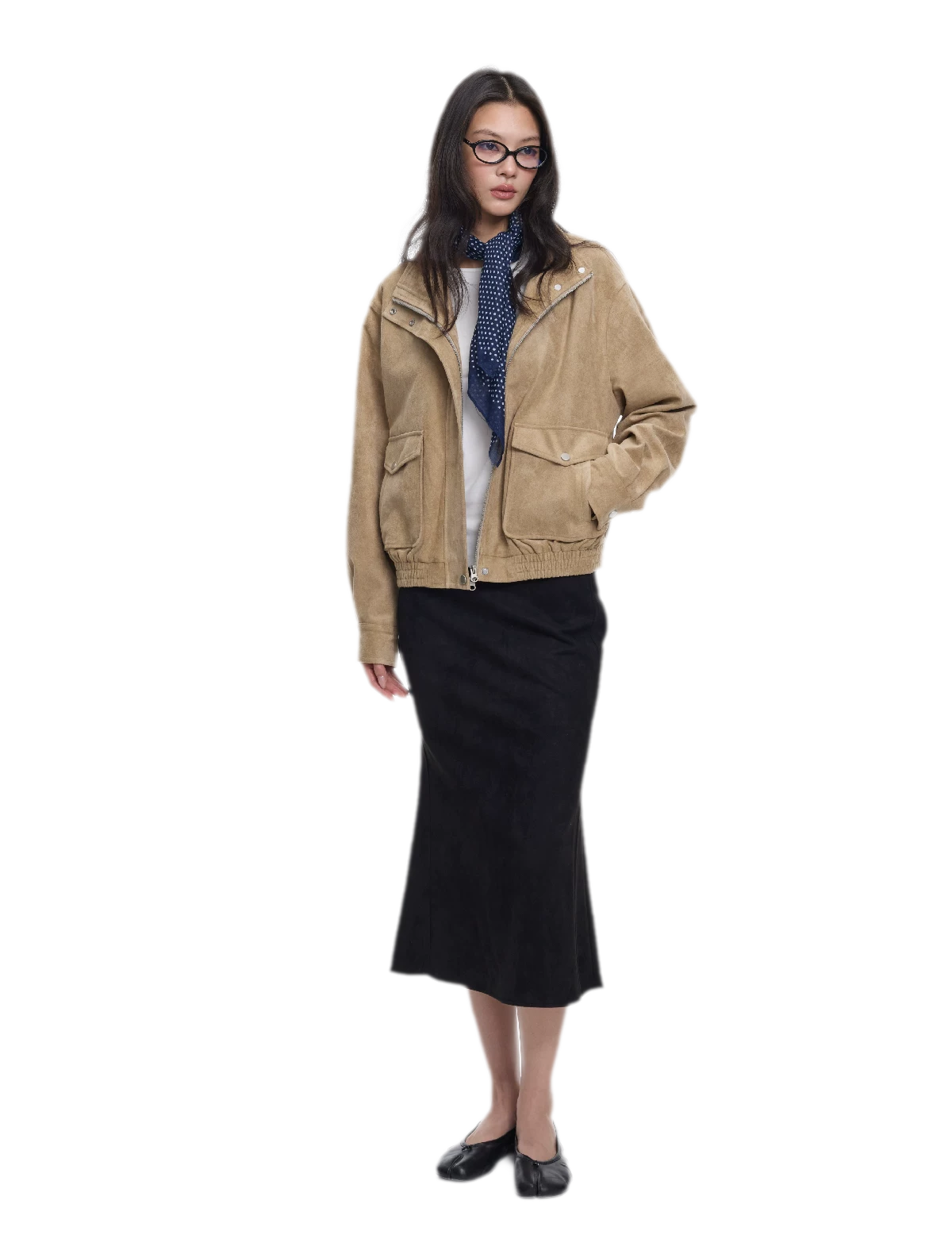 Faux Suede Structured Jacket