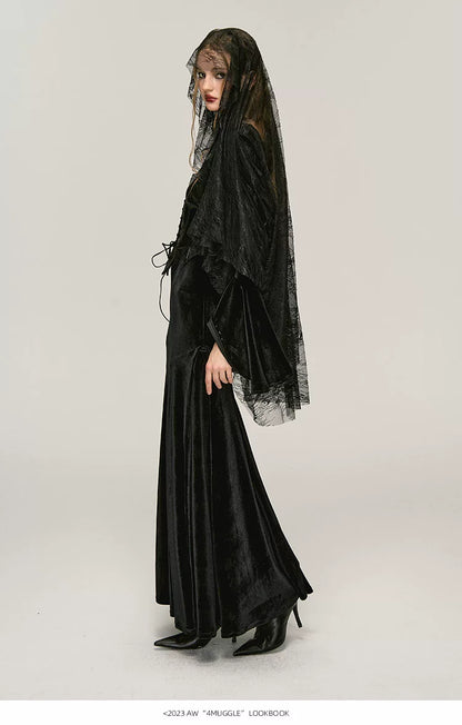 Velvet Witch Mermaid Maxi Dress