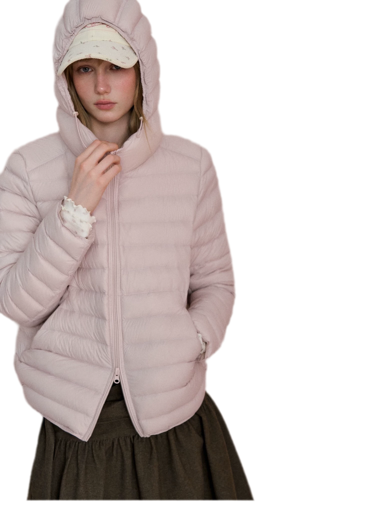 Lightweight Quilted Hooded Down Jacket