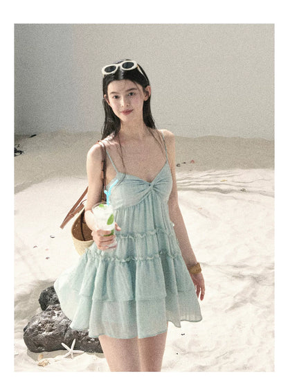 "Mossy Stone Steps" Summer Beach Camisole Dress