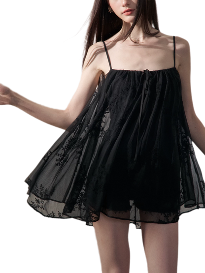 Ruched Tulle Camisole