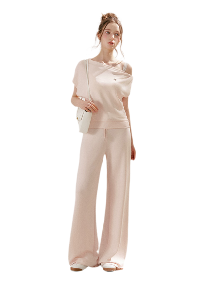 Airy Layered Lace Drawstring Pants