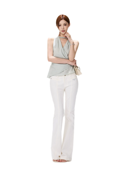 Hand-Braided Halter Waist Top