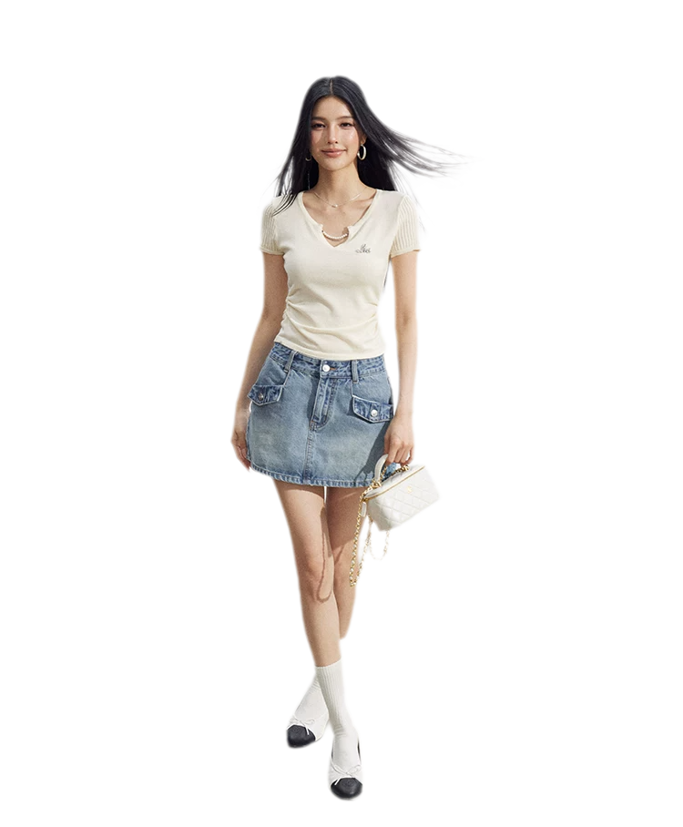 V-Neck Lyocell Tee