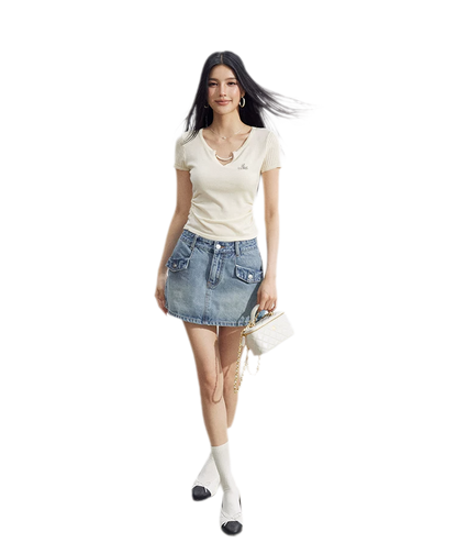 V-Neck Lyocell Tee