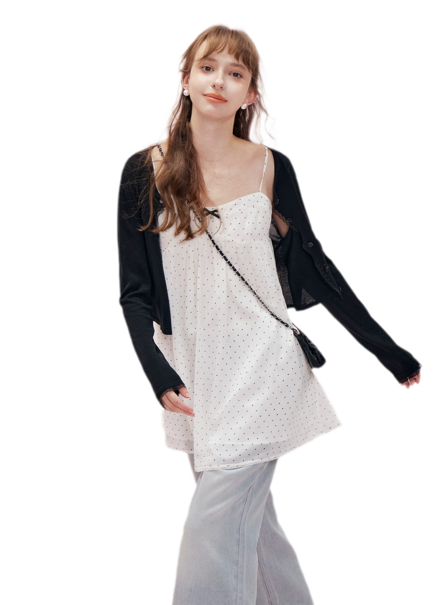 Chiffon Polka Dot Dress