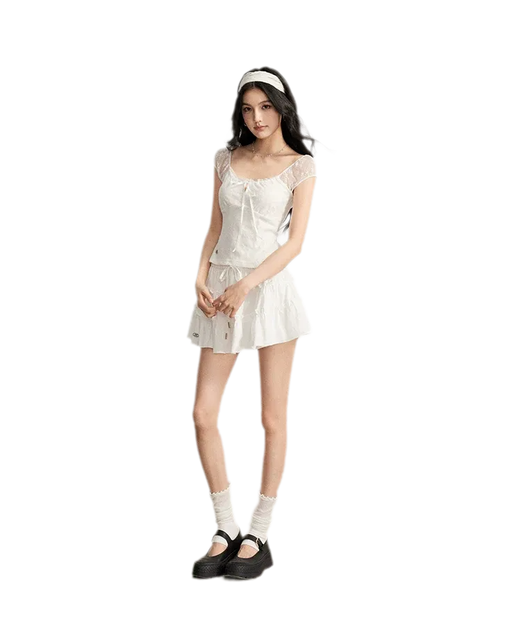 Lace Tie Skirt