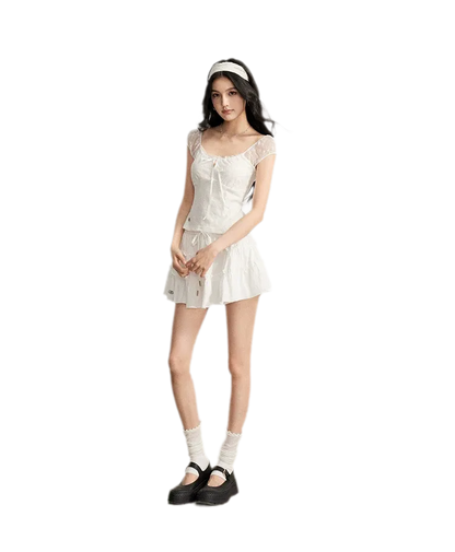 Lace Tie Skirt