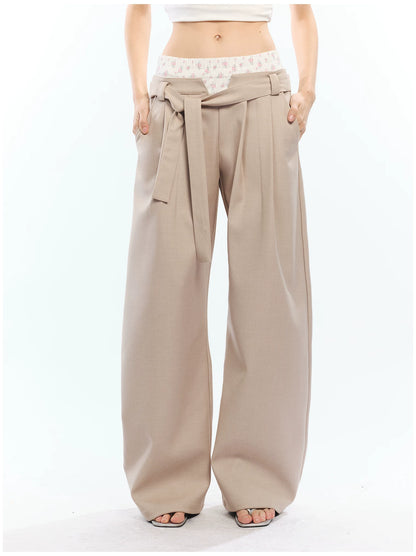 Floral Print Loose Wide Leg Pants