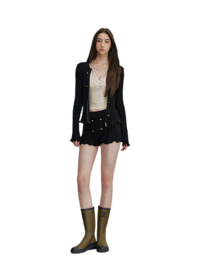 Heart Button Knit Set