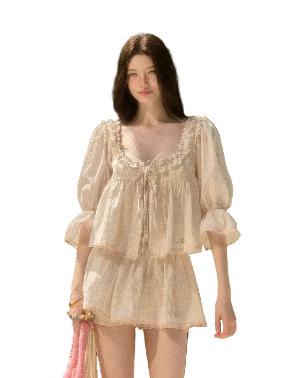 Peach Babydoll Set