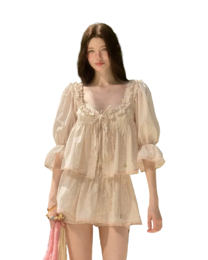Peach Babydoll Set