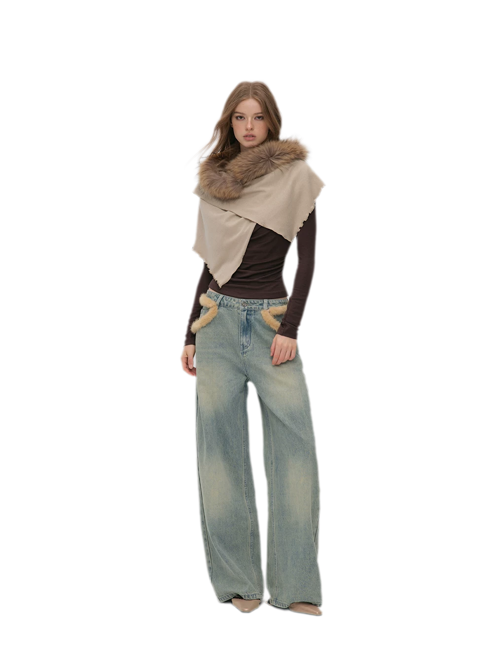 Lace Ruched Crossover Top
