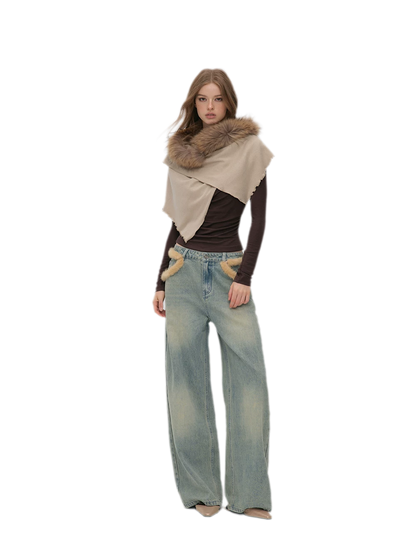 Lace Ruched Crossover Top