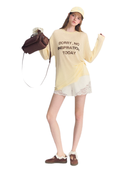 Lyocell Print Long Sleeve Top