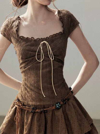 Cotton Eyelet Midi Dress