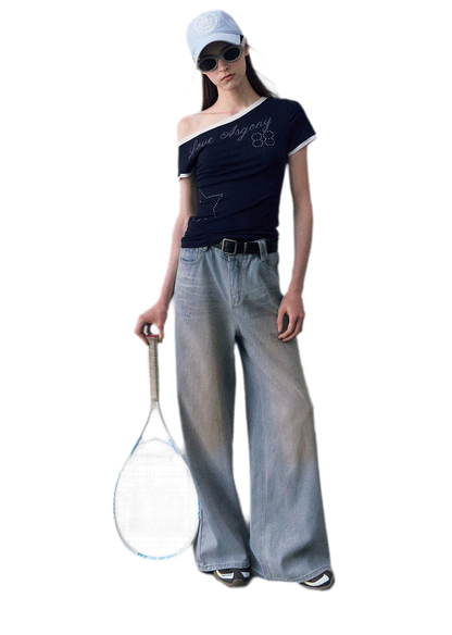 Lyocell Off-Shoulder Tee