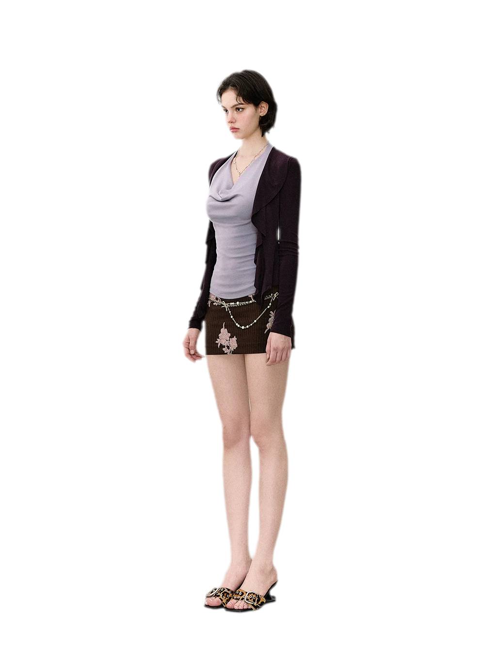 Irregular Ruffle Knit Set