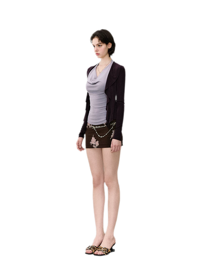 Irregular Ruffle Knit Set