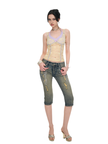 Y2K Lace Halter Camisole