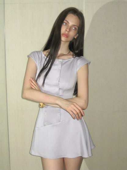 Double-Breasted Asymmetric Dress