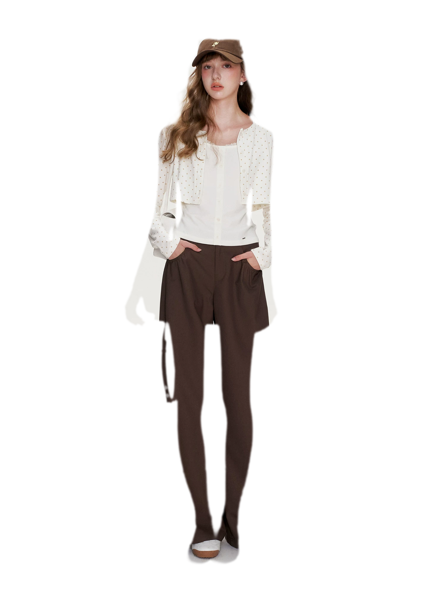Gathered Waist Wide-Leg Trousers