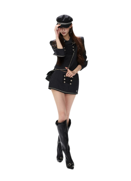 Corded Napoleonic Jacket Skirt Set