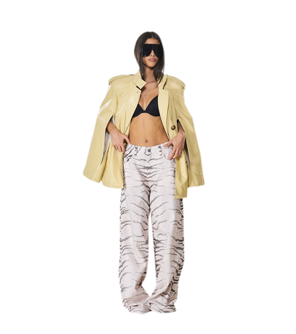 Glossy PU Cape Coat