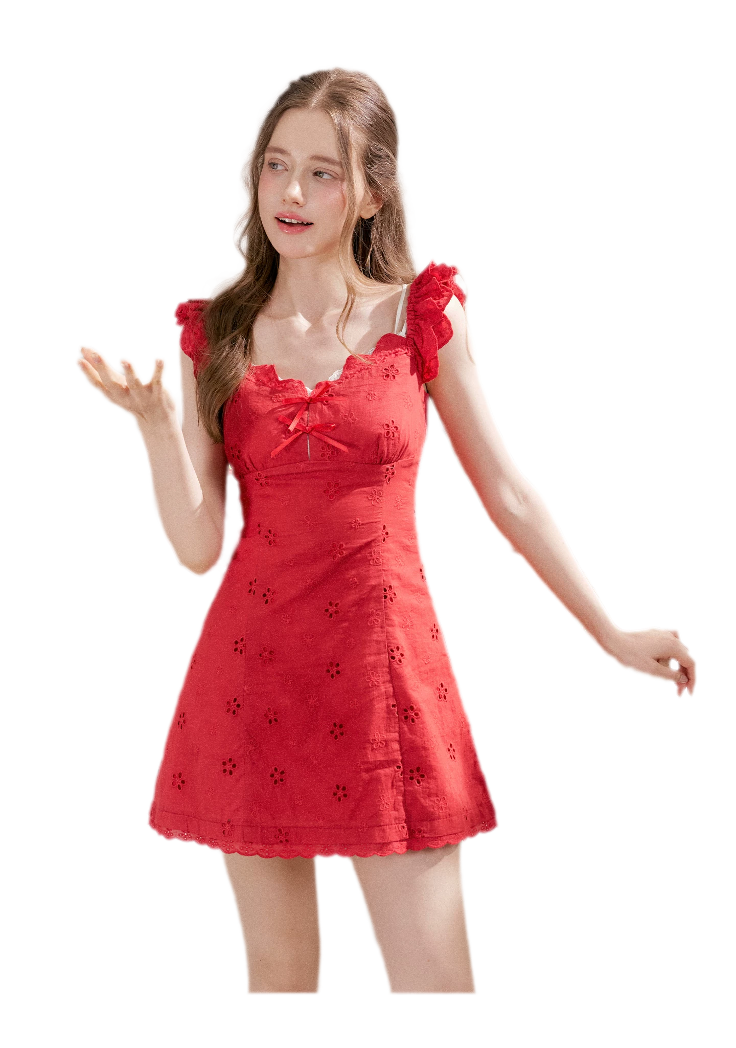 Embroidered Mini Dress