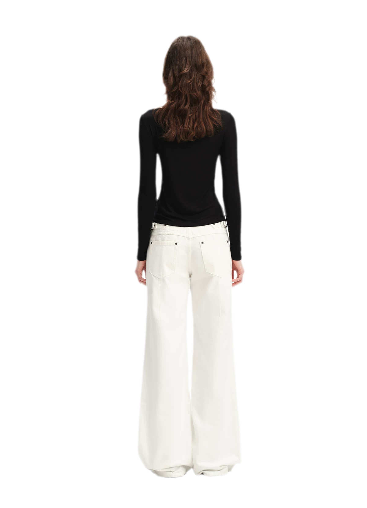 Pure Cotton Wide-Leg Jeans
