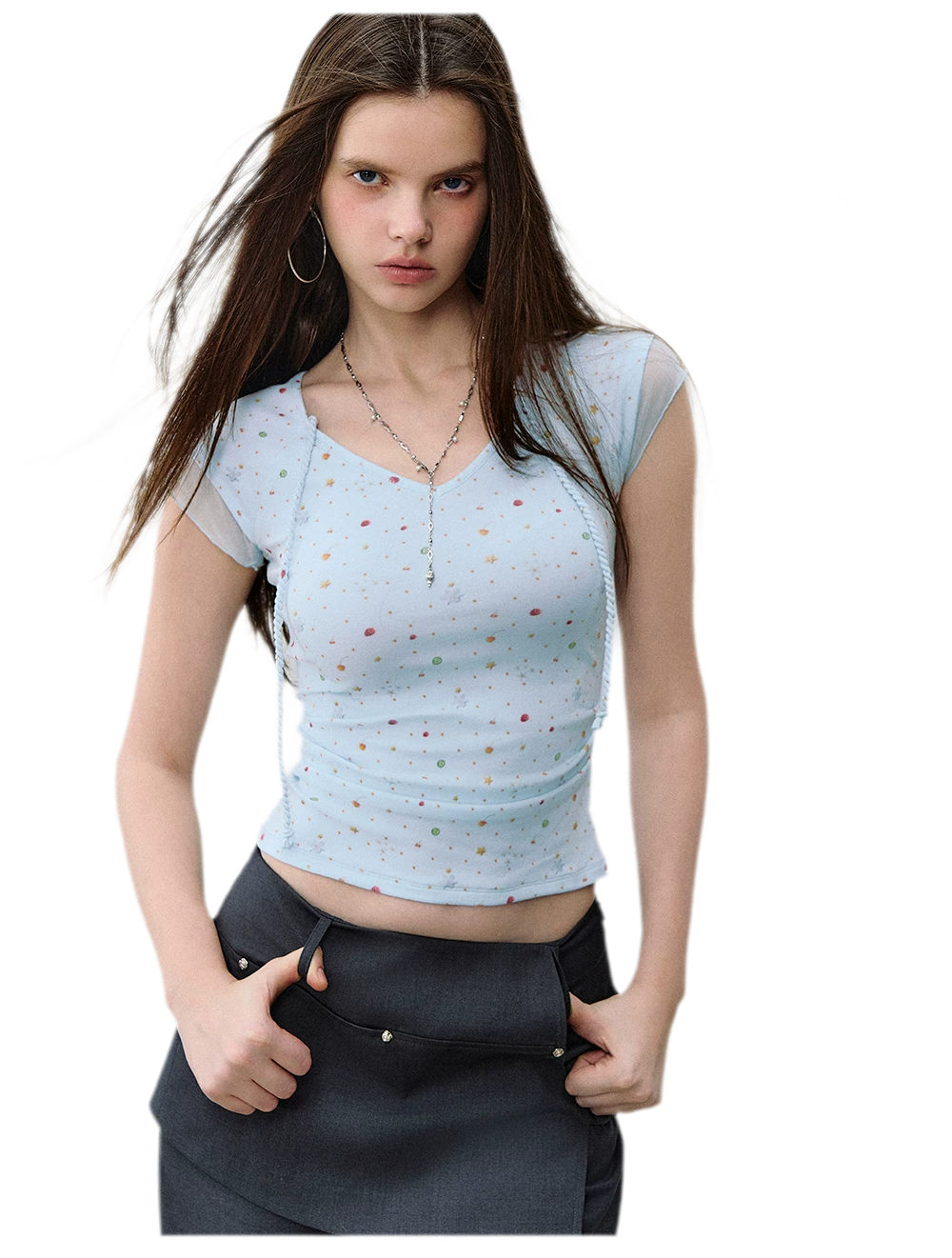 Printed Mesh T-Shirt