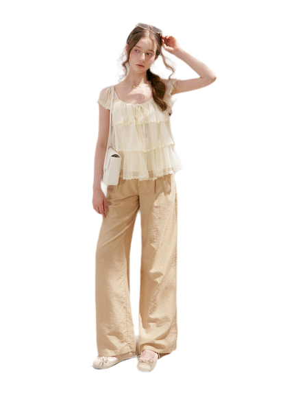 Tiered Ruffle Chiffon Blouse