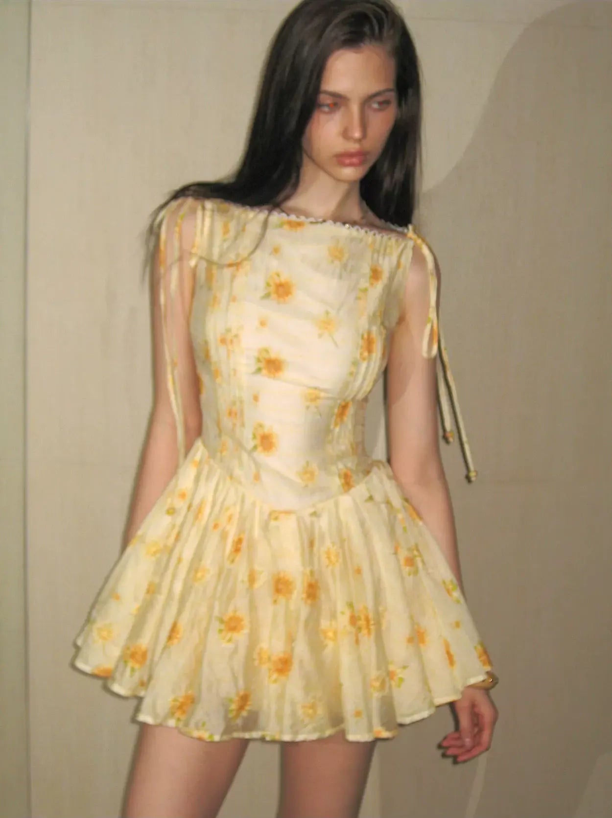 Daisy Embroidered Mini Dress