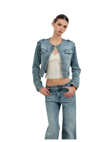 Washed Cat-Whisker Flare Jeans