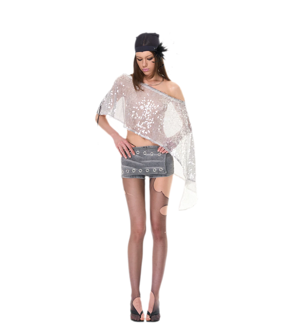 Shimmering Asymmetric Cover-Up