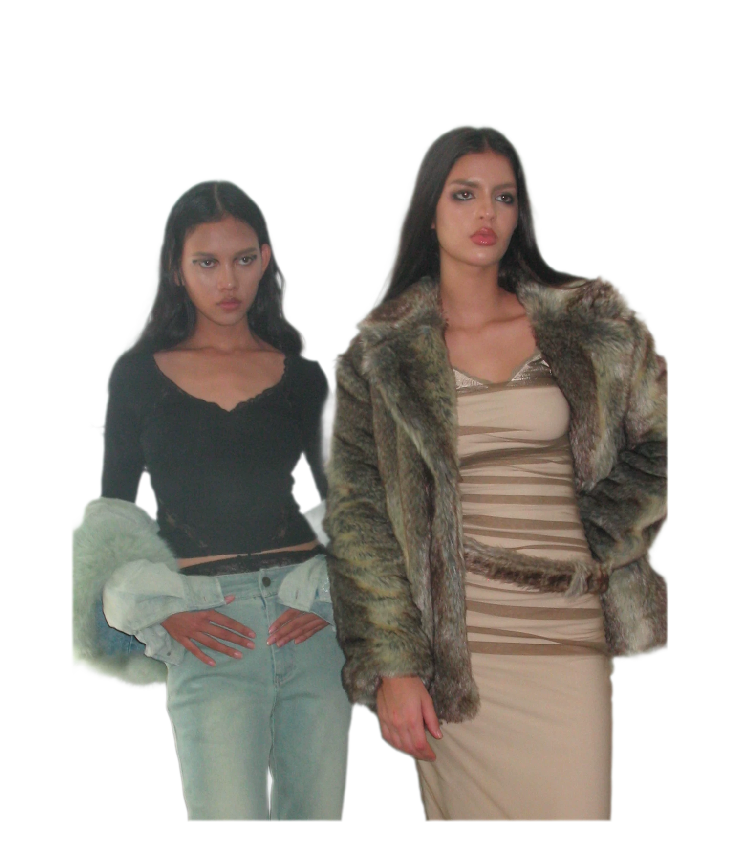 Gradient Faux-Fur Belt