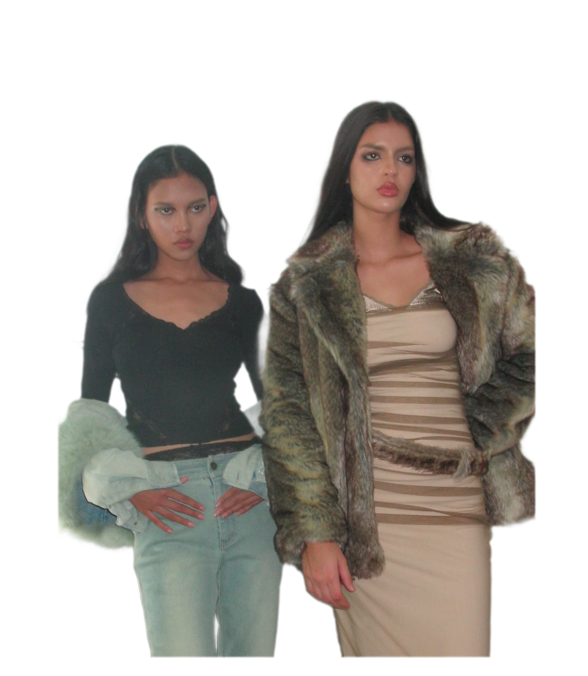 Gradient Faux-Fur Belt