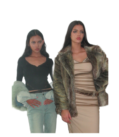 Gradient Faux-Fur Belt
