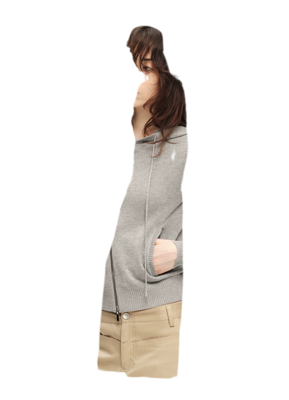 Viscose Honeycomb Hooded Cardigan