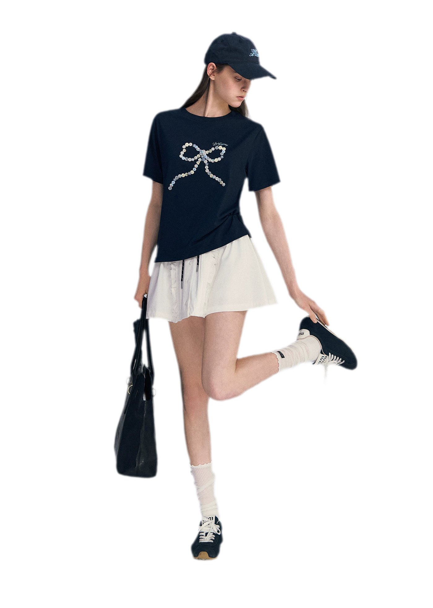 Hand-Sewn Bow T-Shirt