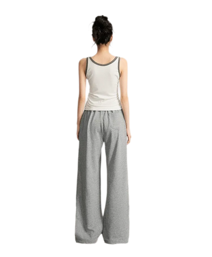 Distressed Wide-Leg Pants