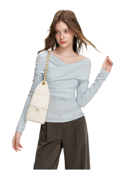 Brushed Off-Shoulder Knit Top